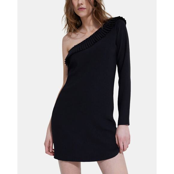 The Kooples One Shoulder Black Dress – NWT – Size Small – Crepe Mini - Picture 1 of 12